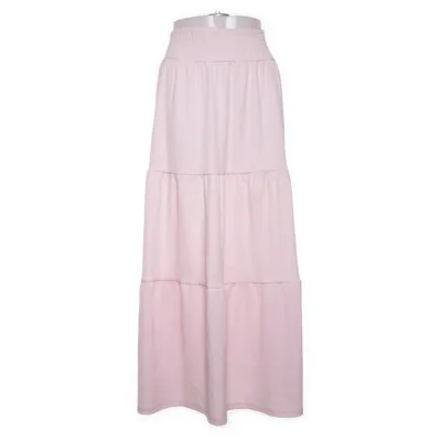 Långkjol (Rosa) från Basics Elastan, Polyester