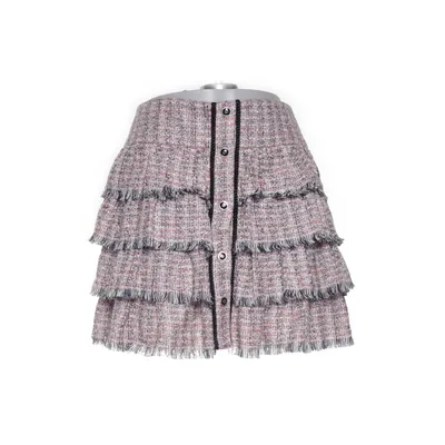 Skirt (Pink, Multicolored) from Maje Acetate, Acrylic, Cotton, Polyamide, Polyester, Viscose