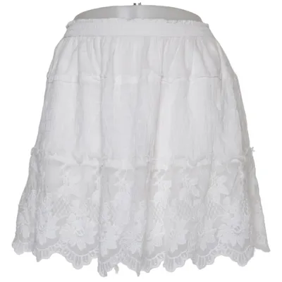 Nederdel (Hvid) fra Abercrombie & Fitch Bomuld, Polyester, Viscose