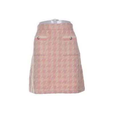 Skirt (Pink, Beige) from Sandro Acrylic, Cotton, Elastane, Polyamide, Wool