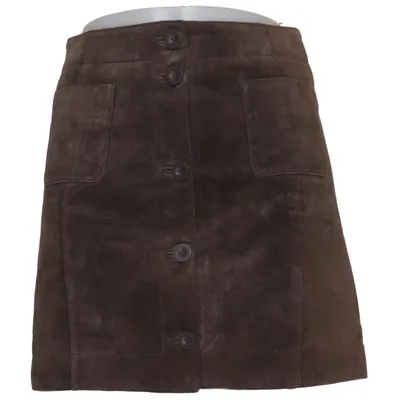 Läderkjol (Brun) från Helline Skinn, Polyester