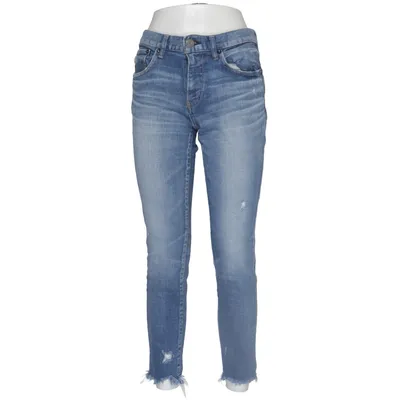 Jeans (Blå) från Moussy Bomull, Elastan, Skinn, Polyester