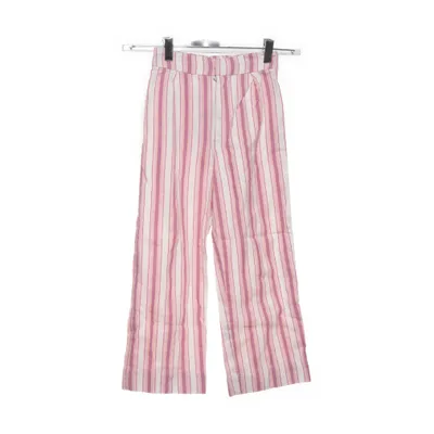 Suit pants (Pink, White) from Zara Cotton, Linen, Polyester