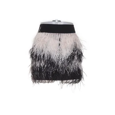 Jupe (Noir, Rose, Blanc) de Club Monaco Plume d'autruche, Polyester