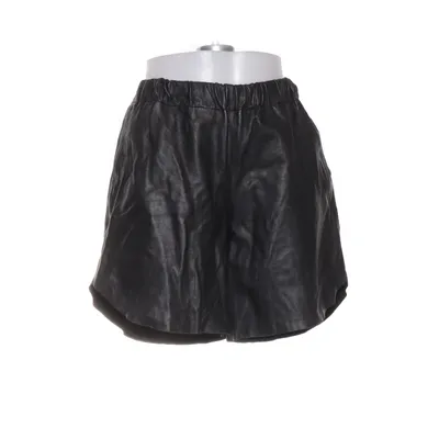 Leather shorts (Black) from Moss Copenhagen Cotton, Leather, Polyester