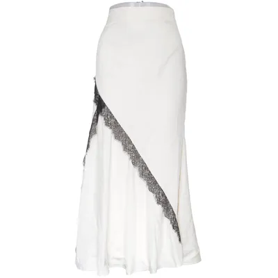 Maxi skirt (White, Black) from Cider Elastane, Polyester