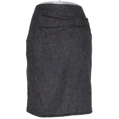Skirt (Gray) from Rena Lange Cupro, Elastane, Polyamide, Silk, Wool