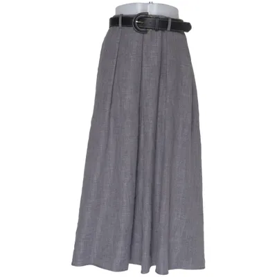 Maxi skirt (Gray) from Zara Elastane, Polyester, Viscose