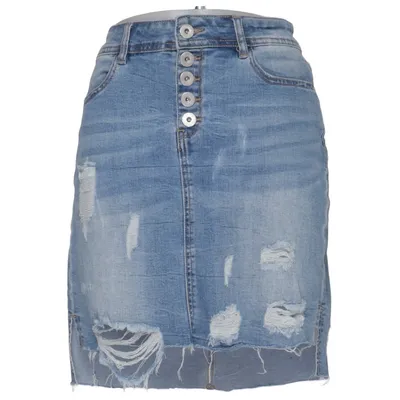 Jeansnederdel (Ww Odengwen) fra City Chic Bomuld, Elastan, Polyester, Viscose