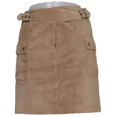 Jupe en cuir (Marron) de Ann Taylor Loft Acétate, Cuir, Polyamide