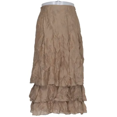 Maxi rok (Beige) van Leon Acetaat, Katoen, Zijde