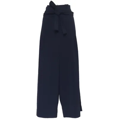 Palazzo broek (Blauw) van Second Script Elastaan, Polyester