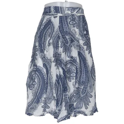 Jupe (Bleu, Blanc) de Alba Moda Acétate, Coton, Soie