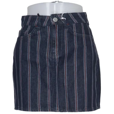 Denim skirt (Stripe Denim Skirt) from Bien Bleu Cotton