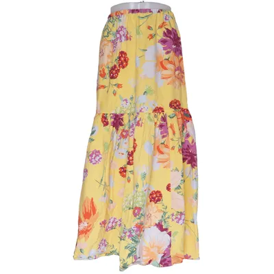 Maxi skirt (Yellow, Multicolored) from H&M Lyocell, Cotton