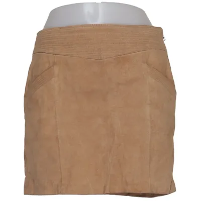 Nederdel (Beige) fra Mango Casual Læder, Polyester