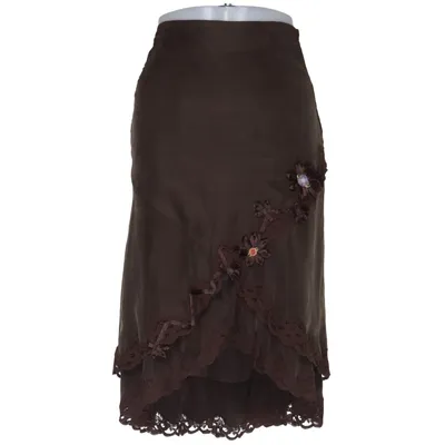 Skirt (Brown) from Karen Millen Acetate, Polyamide, Silk