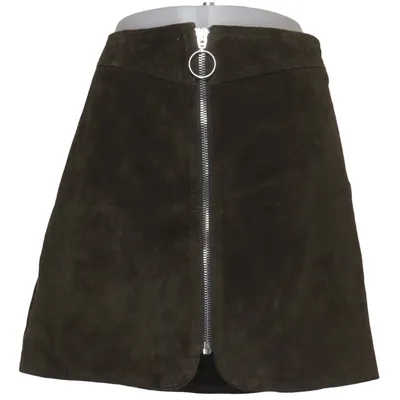 Lederrock (Grün) von Zara Woman Leder