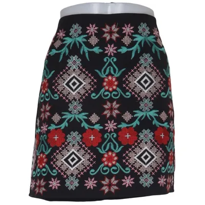 Skirt (Black, Multicolored) from Vera & Lucy Elastane, Polyester