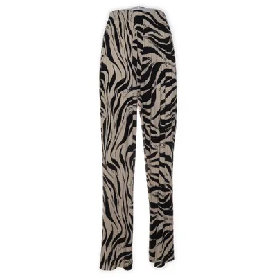 Palazzobyxor (Svart, Beige, Flerfärgad) från Gina Tricot Elastan, Polyester