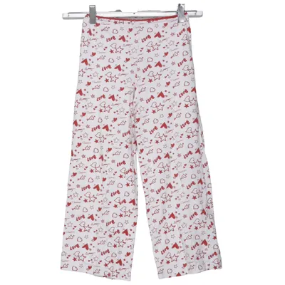 Pyjamasbyxor (Vit, Röd) från Nightwear Bomull, Elastan