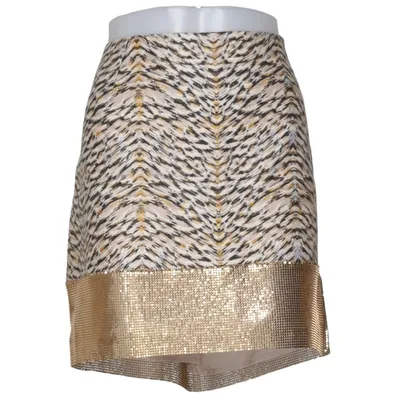 Skirt (Beige, Gold, Multicolored) from H&M Conscious Collection Cotton, Hemp, Polyester