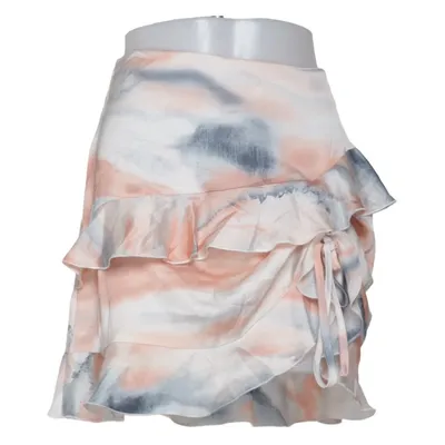 Slå om-nederdel (Beige, Blå, Flerfarvet) fra SBetro Polyester