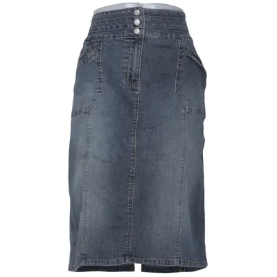 Jeanskjol (Blå) från XLNT Woman Bomull, Elastan, Polyester