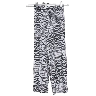 Palazzo pants (Black, White) from Red & Blue Elastane, Viscose