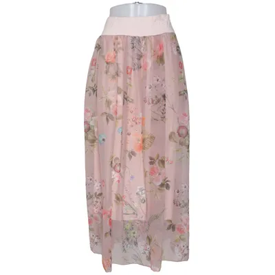 Långkjol (Rosa, Flerfärgad) från Made in italy Silke, Viskos