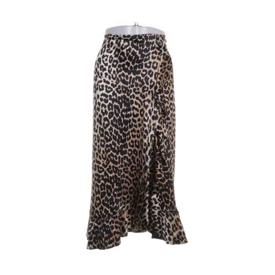 Skirt (Beige, Black) from Ganni Silk, Elastane