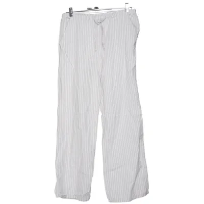 Broek (Grijs, Wit) van Gina Tricot Katoen, Linnen