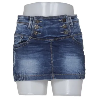 Jeanskjol (Blå) från Simply Chic Bomull, Elastan