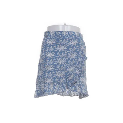 Wrap skirt (Blue, White) from Mango Casual
