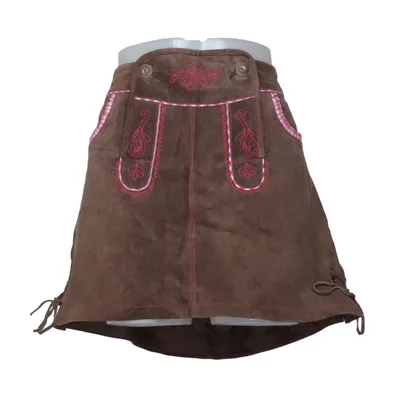 Lederrock (Braun, Pink) von Waldschütz Leder, Polyester