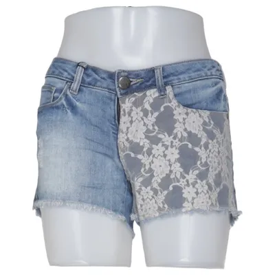 Denim shorts (Blauw, Wit, Meerkleurig) van ONLY Katoen, Elastaan, Polyester