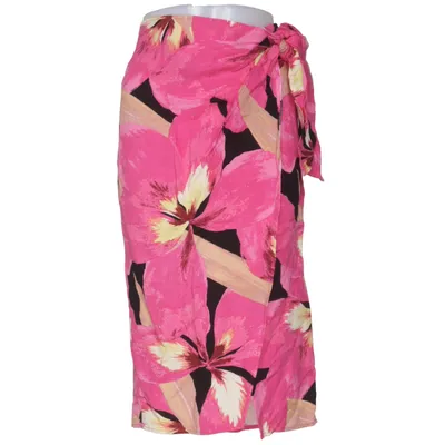 Slå om-nederdel (Pink, Sort, Flerfarvet) fra H&M Linned, Viscose