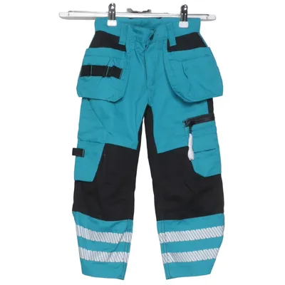 Arbetsbyxor (Blå, Svart, Silverfärgad) från Workwear Bomull, Polyester
