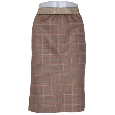 Skirt (Brown) from Lindon Elastane, Polyester