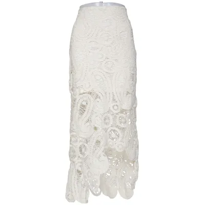 Maxi rok (Beige) van Zara Katoen, Polyamide, Polyester