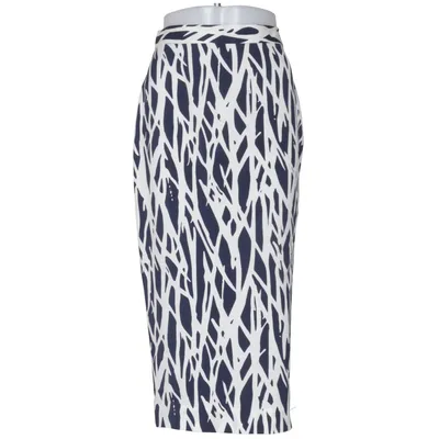 Rok (Blauw, Wit) van Diane von Furstenberg Elastaan, Zijde, Viscose