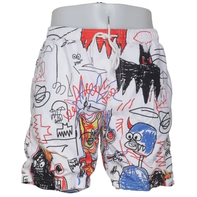 Badshorts (Vit, Flerfärgad) från Yoins