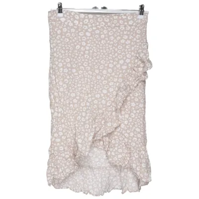Wrap skirt (Beige, White) from Ü by KappAhl Viscose