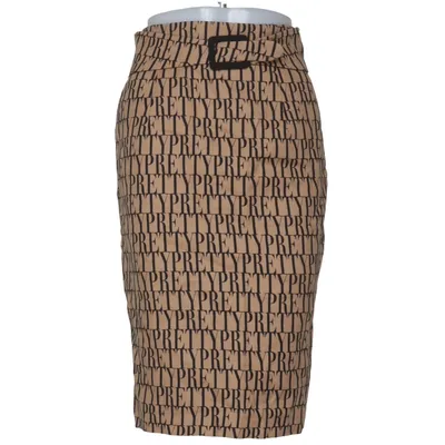 Jupe (Beige, Noir) de Oodji Coton, Élasthane, Polyester