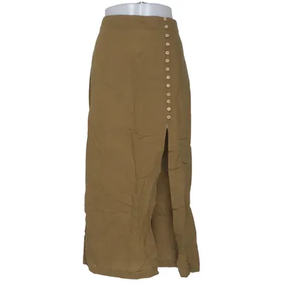 Maxi nederdel (Beige) fra Zara Bomuld, Linned