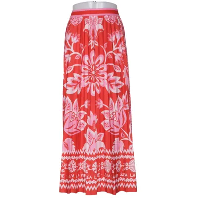 Maxi skirt (Red, Pink, White) from Oui Elastane, Polyester