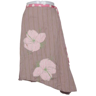 Wikkelrok (Bruin, Roze, Wit) van By Groth Acetaat, Katoen, Polyester