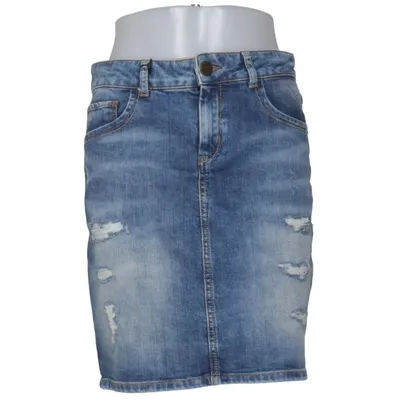 Denim skirt (Blue) from Hallhuber Cotton, Elastane