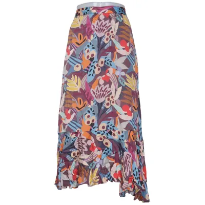 Maxi rok (Lila, Meerkleurig) van Custommade Viscose