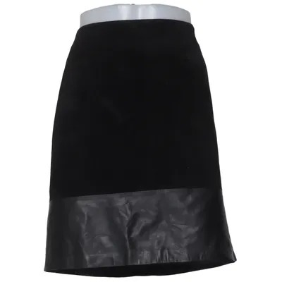 Lederrock (Schwarz) von Hallhuber Leder, Polyester
